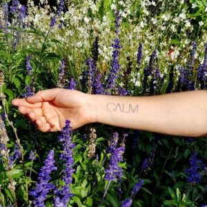 Calm insiprational temporary tattoo