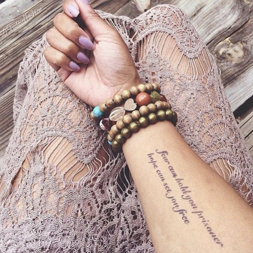 Inspirational Quotes temporary tattoos