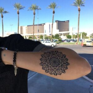 Geometric Mandala temporary tattoo