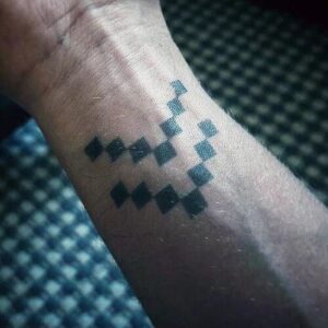 Pixel temporary tattoo