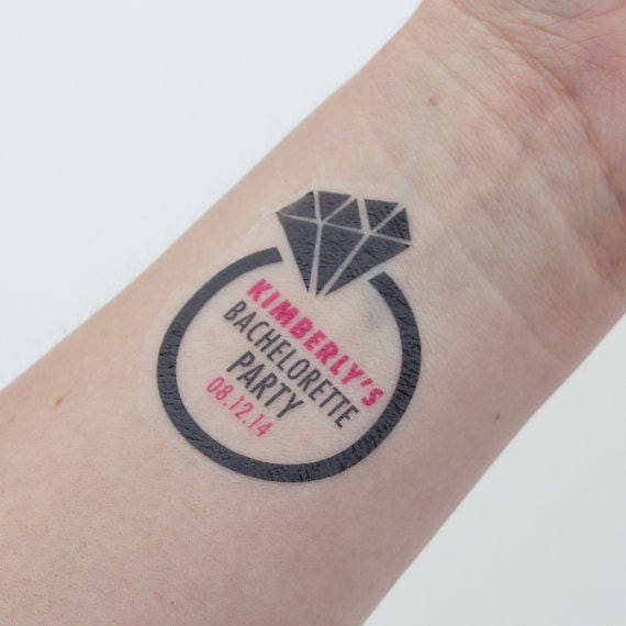 Bachelorette party temporary tattoos