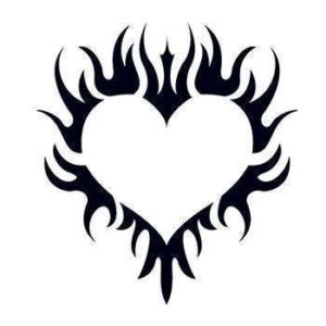 Glow in the dark Heart Temporary Tattoo