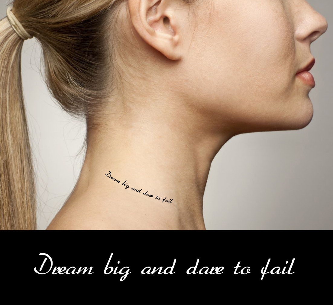 Inspired Quote temporary tattoo