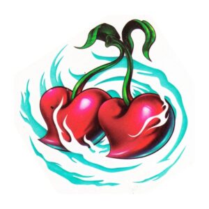 Love cherries temporary tattoo design