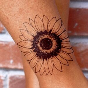 Sunflower Fake Temporary Tattoo