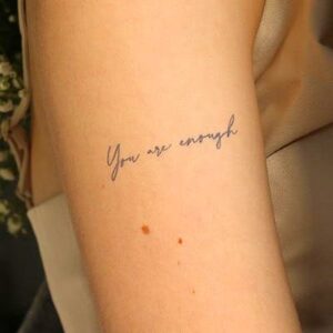 You Are Enough Fake Tattoo