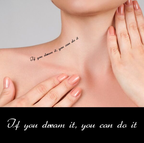 Inspirational Quote temporary tattoo