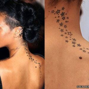 Rihanna Temporary Tattoo neck