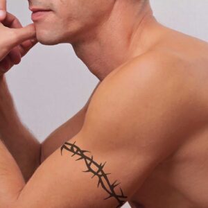 Crown of thorns armband fake tattoo