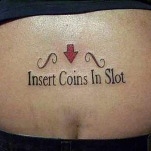 Insert coins in slot tattoo