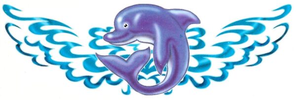 Dolphin fake tattoo