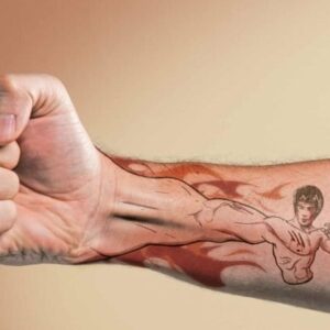 Funny Bruce Lee tattoo