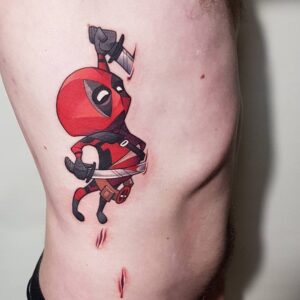 Funny Deadpool temporary tattoo