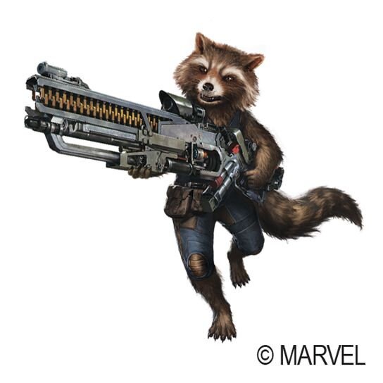 Rocket Racoon temporary tattoo