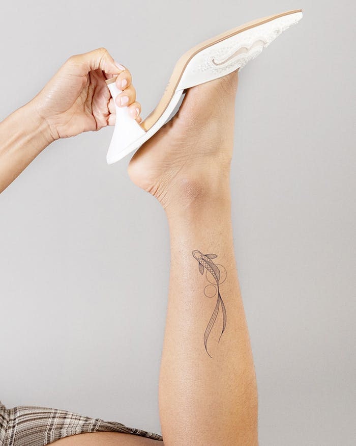 Fish temporary tattoo