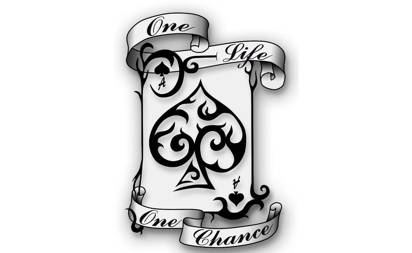 Ace of spades temporary tattoo