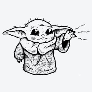 Baby Yoda Child Grogu Fake tattoo