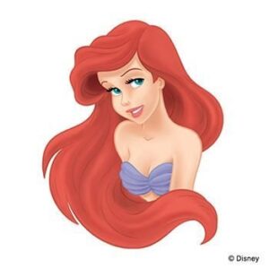 Ariel Little Mermaid Temporary Tattoo