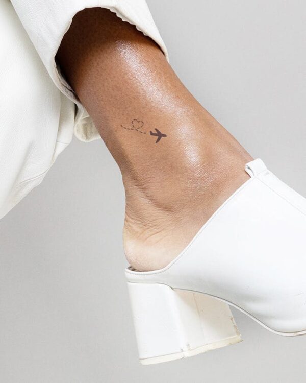 Plane temporary tattoo