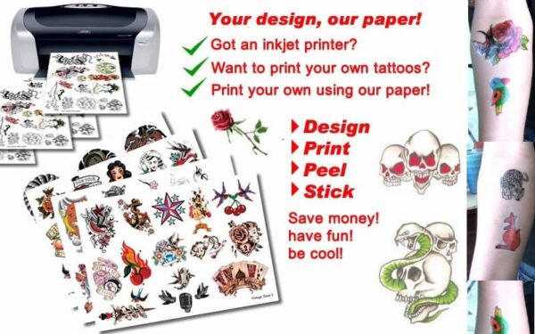 DIY fake tattoo paper