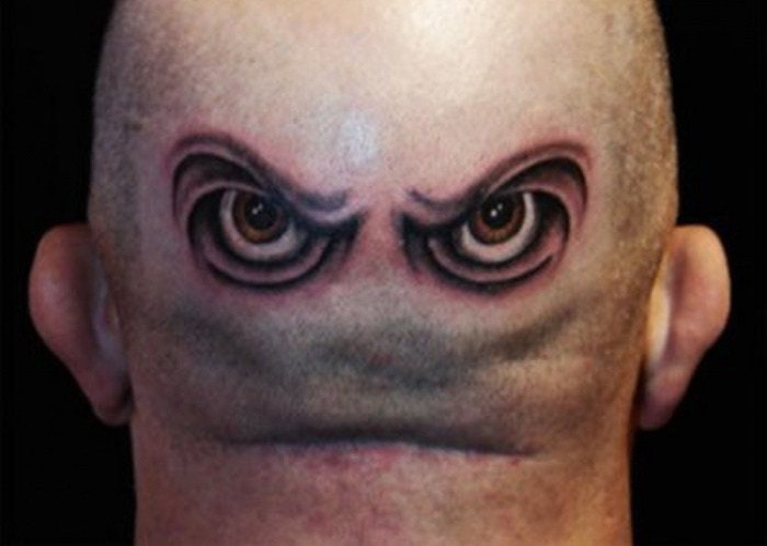 Funny eyes temporary tattoo