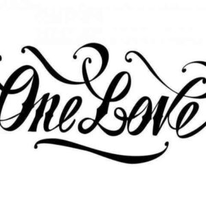 One Love fake tattoo design