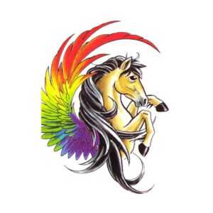 Rainbow Unicorn tattoo design