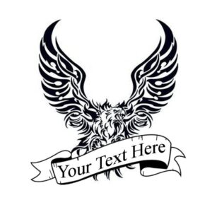 Custom Tribal Eagle Tattoo add text