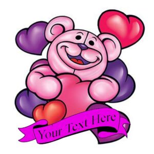 Custom Teddy Bear Tattoo add text