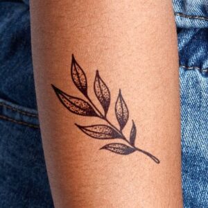 Leaf Fake Tattoo Design