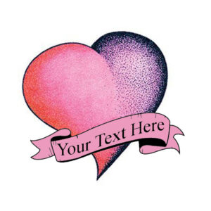 Custom Pink Heart Tattoo – add text