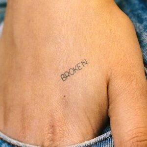 Broken Word Temporary Tattoo