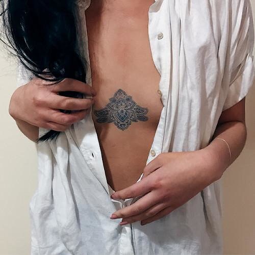 Chest piece temporary tattoo