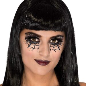 Web Spider Face Costume Temporary Tattoo