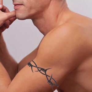 Barbwire armband temporary tattoo