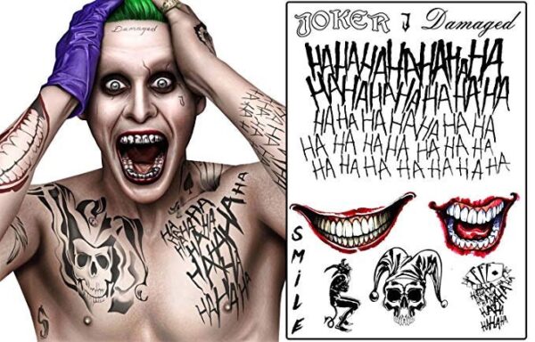 Joker temporary tattoos