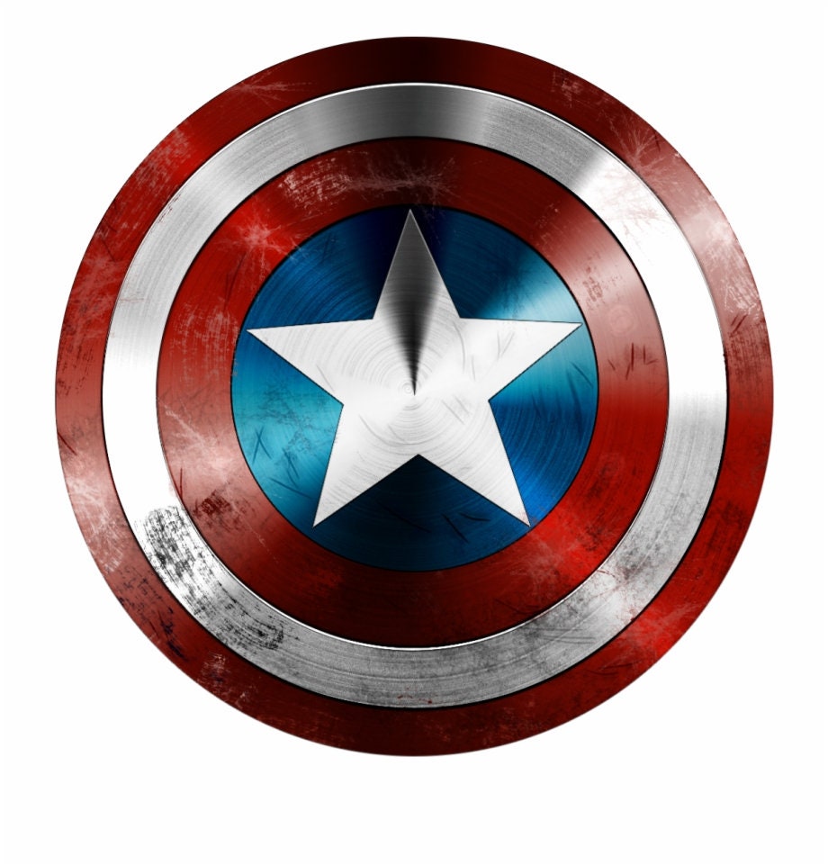 Captain America shield temporary tattoo