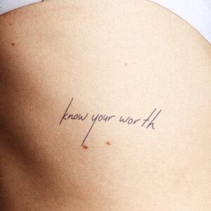 Know Your Worth Script Temporary Tattoo