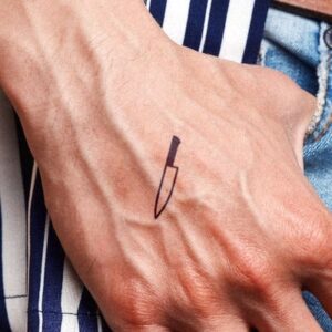 Knife Fake Temporary Tattoo