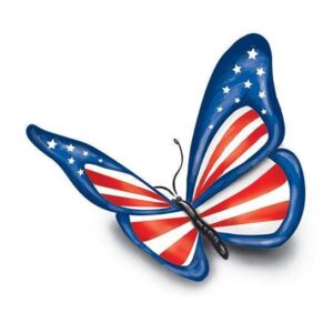 USA Butterfly Temporary Tattoo