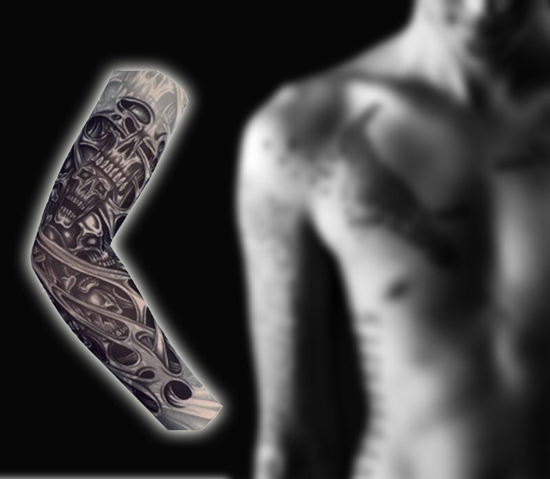 Full arm nylon sleeve tattoo