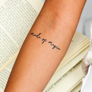 Made of Magic Script Temporary Tattoo