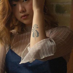 Rose Fangs temporary tattoo