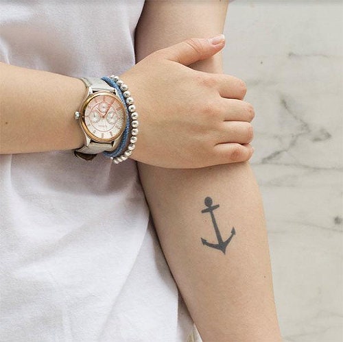 Anchor temporary tattoo design