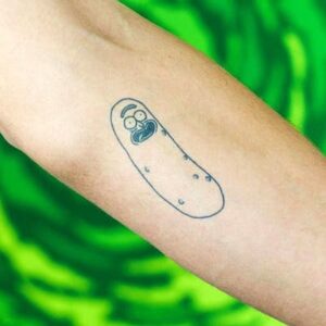 Pickle Rick Temporary Tattoo