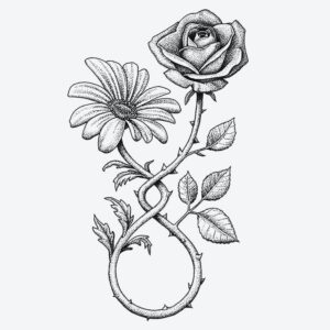 Flower Love Temporary Tattoo – Fake tattoos