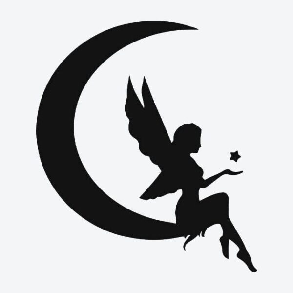 Fairy moon tattoo design