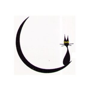 Temporary tattoo Cat Moon