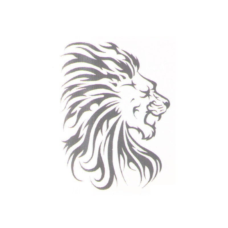 Tribal lion fake tattoo design