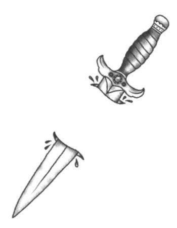 Sword fake tattoo design